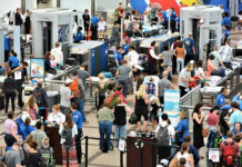 DHS Threatens Travel CHAOS in Sanctuary Cities… Crowd at an airport security checkpoint with TSA officers.