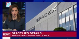 SpaceX targets fixed $135 IPO roadshow price at $1.75 trillion valuation, source says