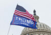 American flags waved near the U.S. Capitol dome