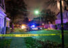 Night Takeoff Turns Deadly Police car with flashing lights at a crime scene surrounded by caution tape